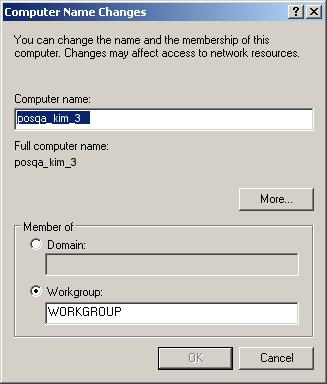 If you want to change the Workgroup or the Domain in which your computer appears, select the desired