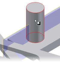Select the edge of the work plane on the actuator and the edge of the work