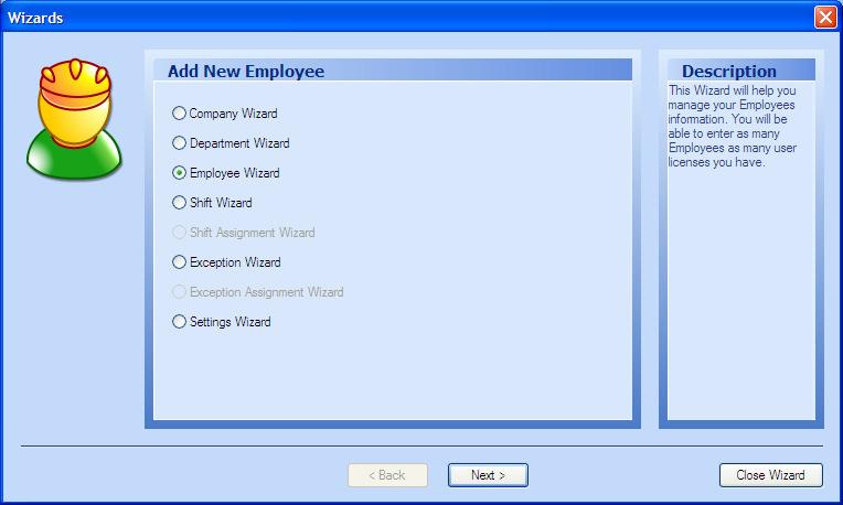 Module 7 Easy Time Control Training Manual You have now added a department. You can add additional departments, or select the other available options. 7.3.