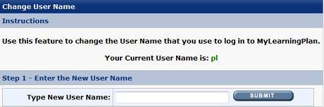 Clicking the Change Username link in the left pane, will display a series of questions that will guide you through the process.