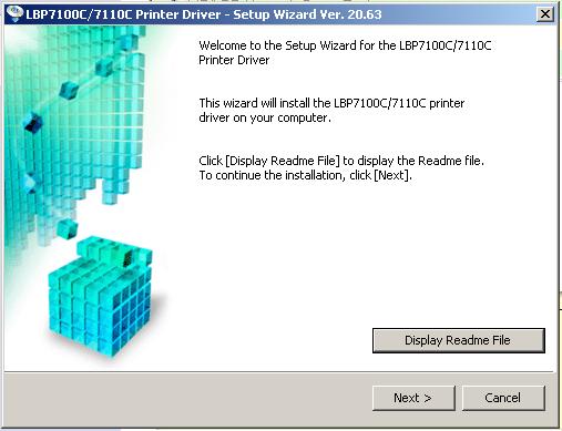 Print Driver Setup Wizard launches,