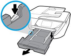 To clear a paper jam from input tray 1. Lift the output tray. 2. Pull out the input tray to extend it. 3.