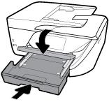5. Insert the input tray, load paper, and lower the