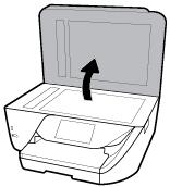 To clean the scanner glass WARNING! Before cleaning the printer, turn the printer off by pressing (the Power button) and unplugging the power cord from the electrical socket. 1. Lift the scanner lid.