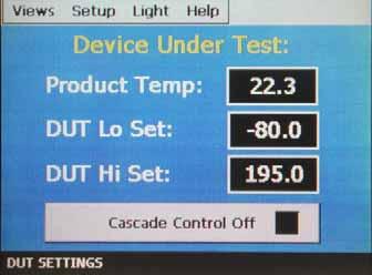 5.2 Device Under Test (DUT) The device under test settings provide product protection for your equipment.