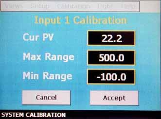 How to Calibrate Analog Inputs 1 and 2 (Air and DUT Temperature) 1) Select Analog Input 1 or Analog Input 2 from the Calibration menu.