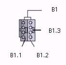 Mounting and wiring General description (see Figure 5) The bus terminal (terminal block) (B1) consist of two parts (B1.1, B1.2), each with four terminal contacts.