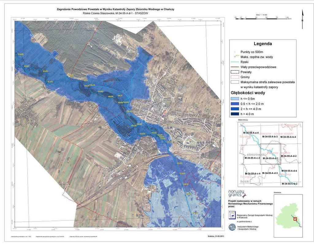 Fig. 13 Map of designated flood zone - the final project product.