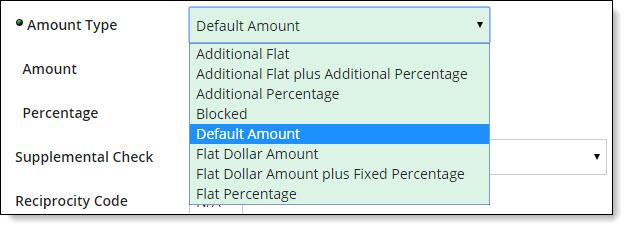 AMOUNT TYPES Additional Flat: Add an additional flat dollar amount to what the employee should have withheld.