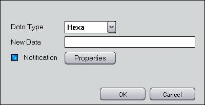 Event Set a rule to trigger a beep, mark or popup event. Data type: Choose a type of data. Data types must be either Hexa or Ascii.
