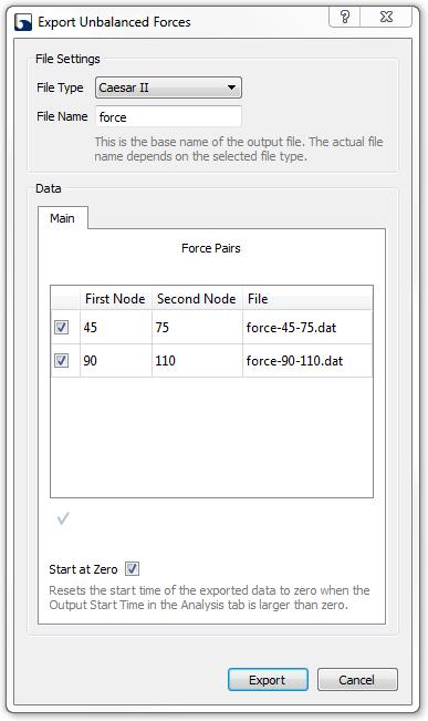 Rerun the simulation in the Run tab. Change to the Results tab and check the output data by re-generating the unbalanced force plot for node 50 as in Figure 8.