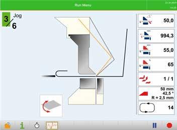 Interactive graphic pictures are shown to the operator with instructions like rotate or flip the part, a condition to correctly be able