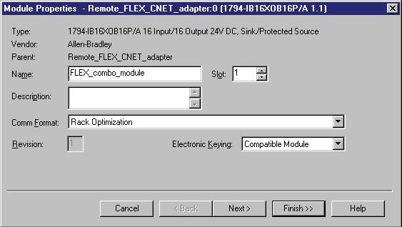 Chapter 4 Control I/O To add distributed I/O to your RSLogix 5000 project, perform this procedure. 1. Add the local and remote ControlNet communication modules.