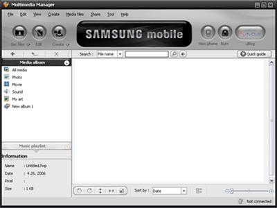 9. Multimedia Manager 9.1. Overview Multimedia Manager is a multimedia file management tool provided by Samsung PC Studio, a software programme connecting a Samsung mobile phone to a PC.
