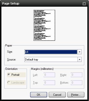 Print setup 1 Select a file to print and click File on the top menu. 2 Select Print setup from the pull-down menu.