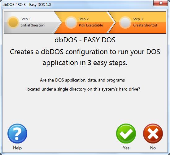 Using the *NEW* EASY DOS Feature One of the exciting new features of dbdos PRO 3 is the new EASY DOS configuration utility.