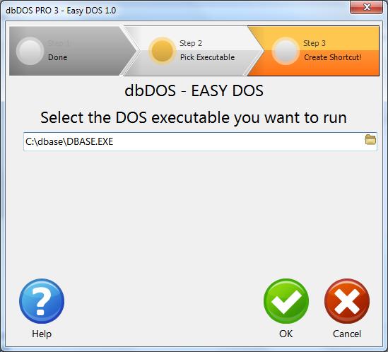 Second, notice that only.exe(s) and.com(s) are being shown. The EASY DOS utility only recognizes those two DOS executable types. If you have a.
