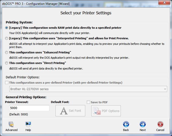 Step 4: Printer Settings: Many advances have been made in the dbdos PRO 3 product around printing. The new printing interface allows you to change many more options than before.