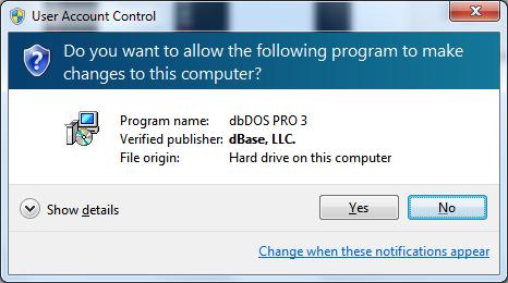 Installing dbdos PRO 3 Installing dbdos is the same as installing any other Microsoft Windows