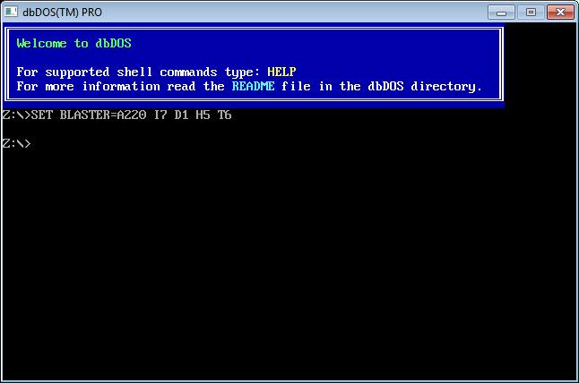 Here is an example of how to use dbdos Command prompt (configured to use dbase V DOS)