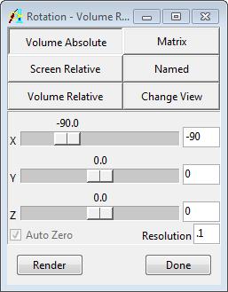 Exercise 12 : Volume Render Basic Rendering Controls The Volume Render module provides a variety of display representations for three-dimensional image data sets.
