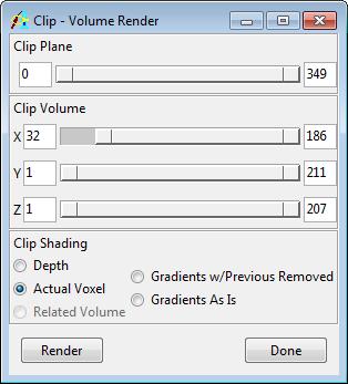 Exercise 12 : Volume Render Basics 21. Select the Maximum Intensity Projection option. Click Render to display the rendering in the main Volume Render window.