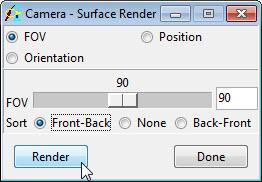 The Surfaces window (View > Surfaces) will automatically be returned. 6. In the Surfaces window, click From Object(s).