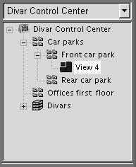 Divar Control Center Operation Manual Introducing the main window EN 9 English Selecting Divars, cameras, groups and views In the live mode, use the System Management window to select a Divar and