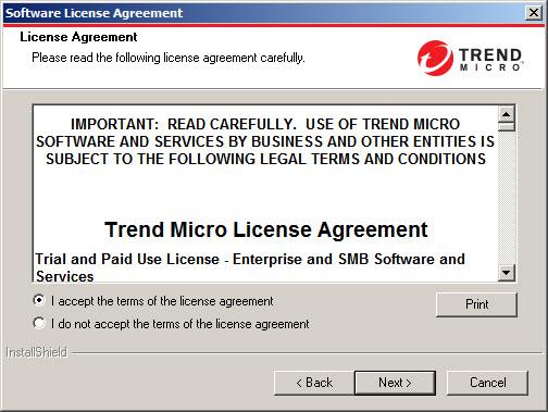 OfficeScan Installation and Upgrade Guide License Agreement FIGURE 3-13.