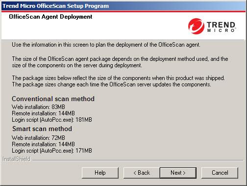 Upgrading OfficeScan OfficeScan Agent Deployment FIGURE 3-22. OfficeScan Agent Deployment screen There are several methods for installing or upgrading OfficeScan agents.