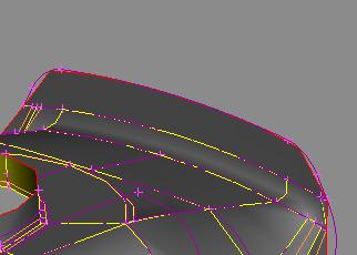 Activate the CURVEs visibility flag. The magenta 3D Curves appear.