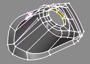 1.5. Shell meshing Switch to MESH menu. In MESH menu the Faces are now Macro Areas and the CONS are Perimeter Segments. The Hot Points are here displayed as white dots.