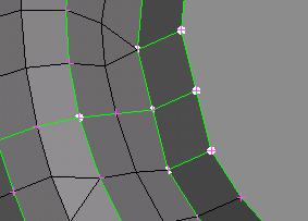 RE-MESH Visible Remesh the area with SHELL MESH>REMESH [Visible]. The mesh now appears better in this area.