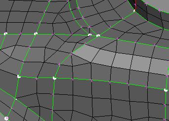 ANSA erases the current mesh and meshes from new with the algorithm MAP. The resulting mesh better represents the curved fillet.