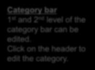 st and 2 nd level of the category bar can