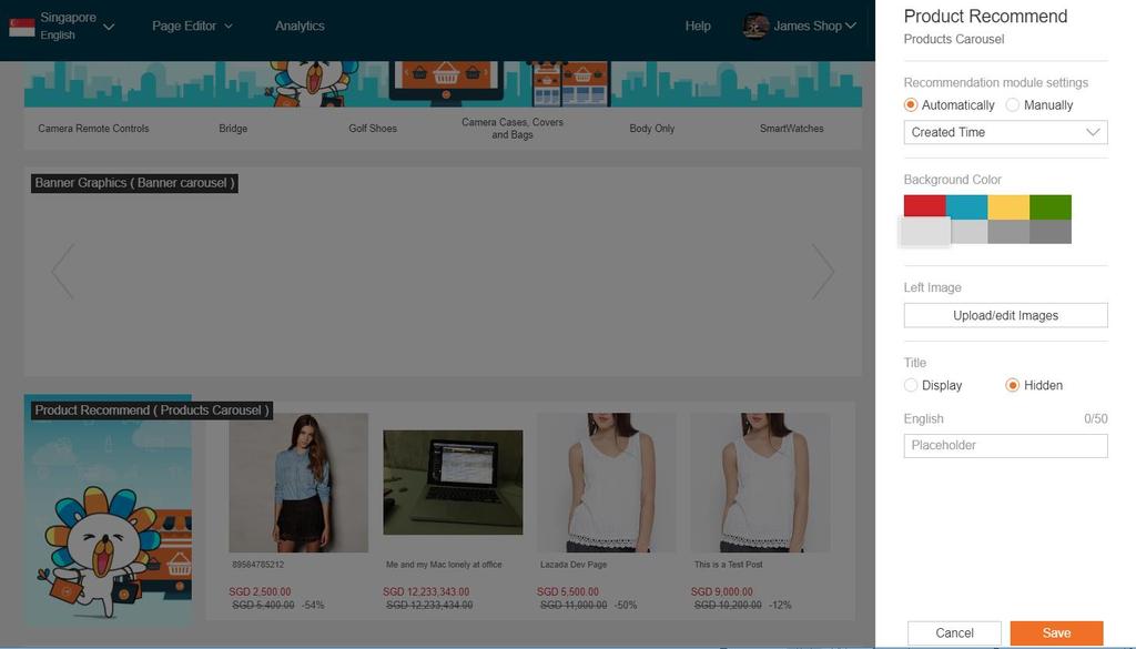 You can choose the SKU automatically or manually. If you choose the automatic way, Lazada will pick the SKUs by time of creation/volume of sales.