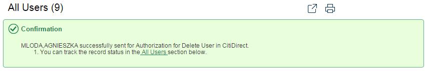 delete the User from the system.