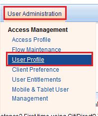 22 After User Profile option is selected a list, similar to the one shown below, will appear.
