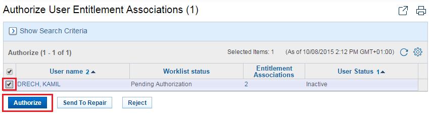 Sections that demand authorization are marked with an orange dot and the number of records