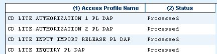 29 A list containing existing access profiles will appear. On this list you may also see default profiles, which contain basic entitlements.