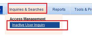 11. Viewing inactive Users Except for the User view accessed via the User Profile option described under section 2.