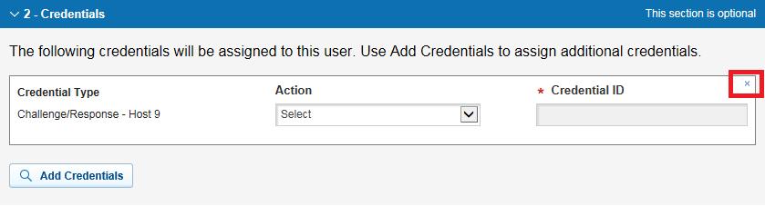 Choose credential type MobilePASS Host 9 and Click on Select 8 Please note that if a User is only being setup for