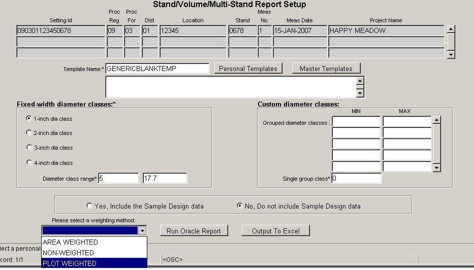 Chapter 7: Reports Common Stand Exam Users Guide MULTI-STAND REPORT This report works exactly like the Stand Table report except it averages data for multiple stands.