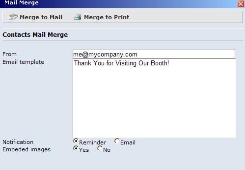 Mail Merges Luxor CRM allows you to merge Lead, Contact, and Opportunity fields into an e-mail or print template that you can send out to a chosen list of Leads, Contacts, or Opportunities.