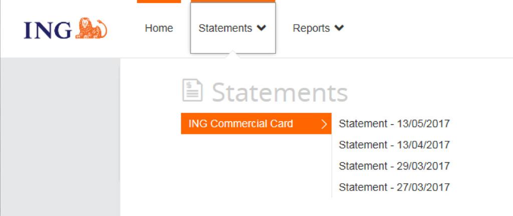 Main menu: Statements You will receive an email notification when a new PDF-statement is ready for you.