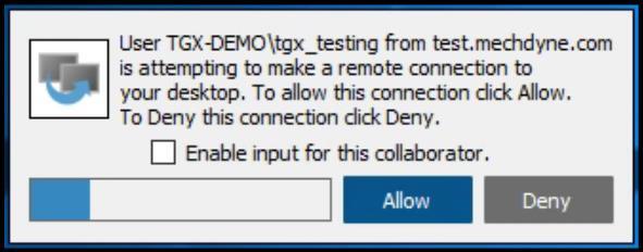 COLLABORATE WITH REMOTE COLLEAGUES TGX allows up to four users to simultaneously view and interact with the same remote desktop.