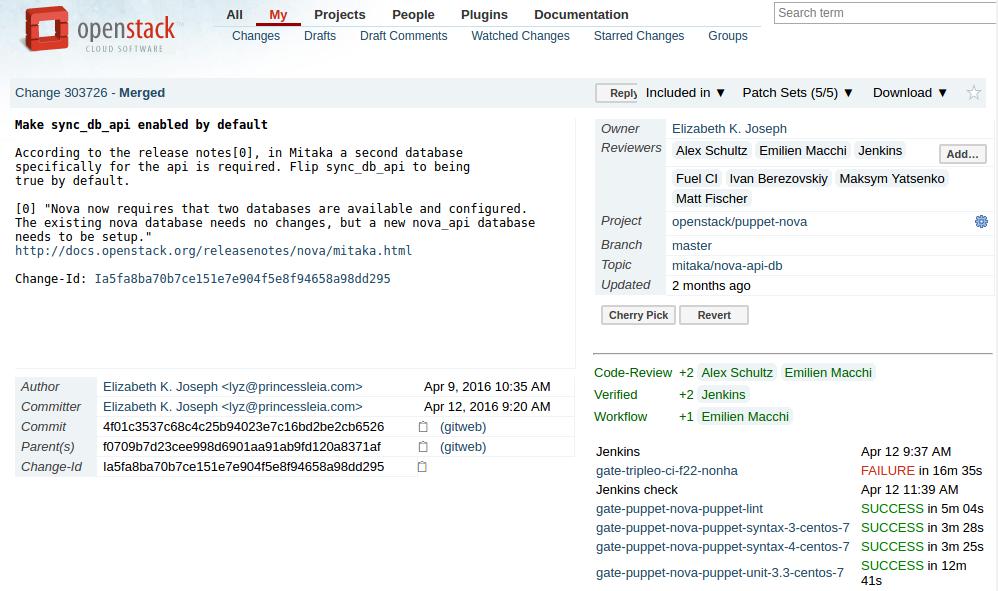 OpenStack Project Code Review and Continuous Integration, ref: