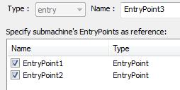 4 Right-click on the State element, and select the 'New Element Entry Point' or 'New Element Exit Point' option, as you need.