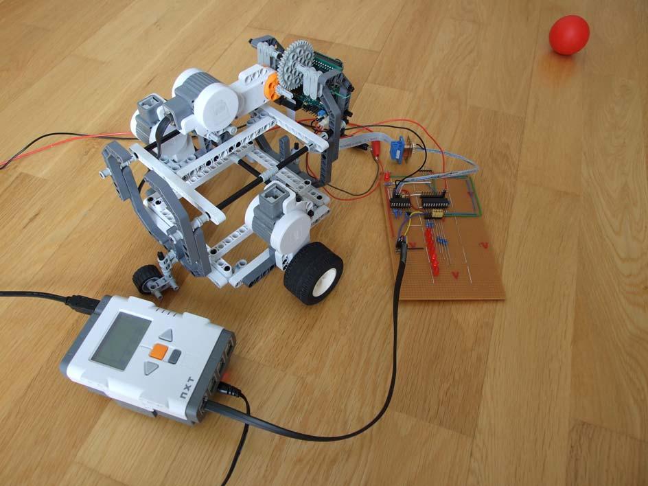 Figure 11: Coupling the CMUcam3 with the Lego Mindstorms NXT using the I 2 C-to-RS232 bridge. 3.