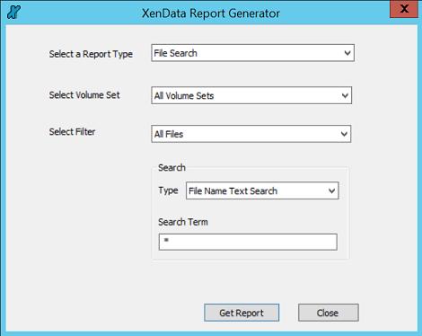 Select File Search as the report type.
